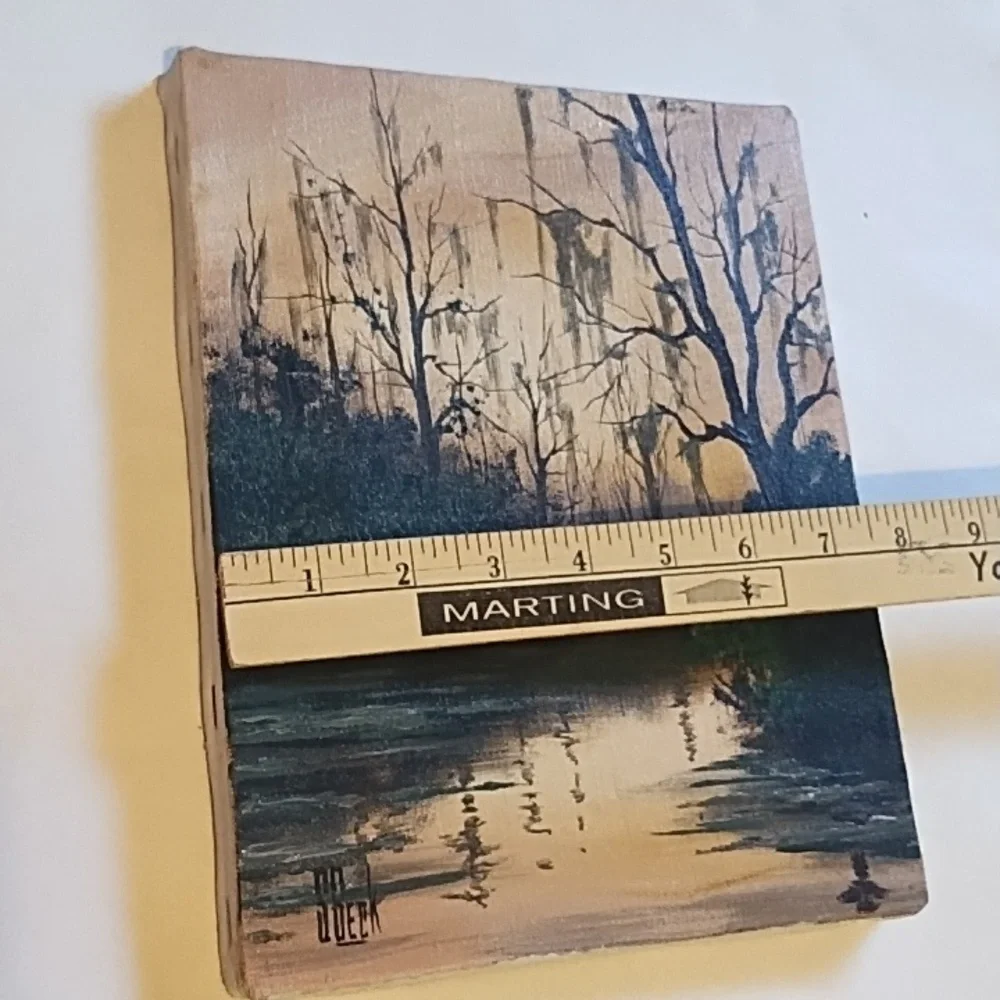 Serene Landscape Canvas Art in Green and Brown - Picture 9 of 9